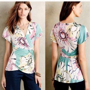 Anthropologie Deletta Azores Floral Twist Top